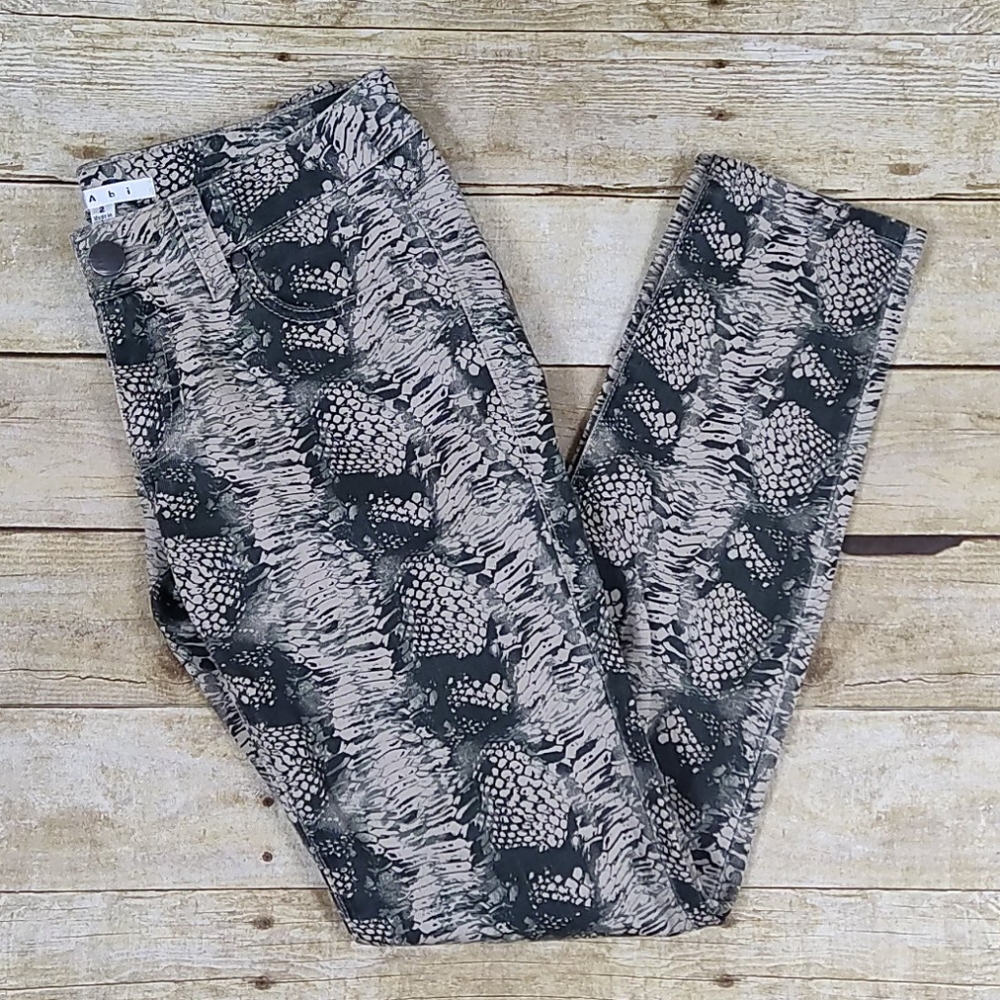 Cabi 958 Diamondback Super Skinny Snakeskin Jeans